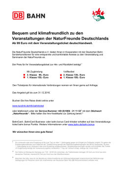 Ihr Angebot zum Veranstaltungsticket