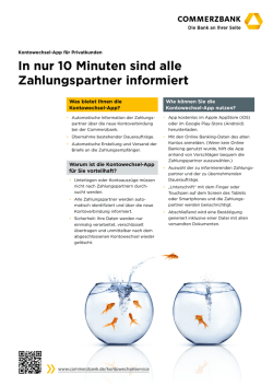 In nur 10 Minuten sind alle Zahlungspartner informiert