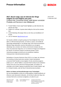 Presse Information - Bosch Media Service