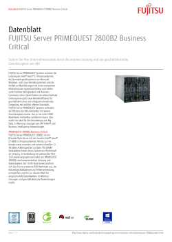 Datenblatt FUJITSU Server PRIMEQUEST 2800B2 Business Critical