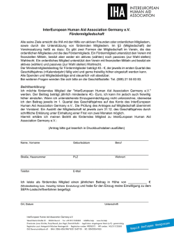 InterEuropean Human Aid Association Germany e.V.