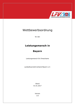 Leistungsmarsch in Bayern - Anmeldung zum Leistungsmarsch