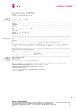 Mandatsformular Mobilfunk SEPA