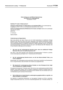 Drucksachen allgemein - Nieders&auml;chsischer Landtag