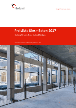 Preisliste Kies + Beton 2017