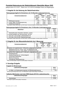 Preisblatt Netzentgelte 2017 - Elektrizitätswerk Ottenhöfen Moser OHG