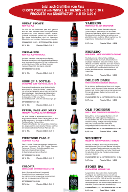 Doppelseite Craft Beer - Cinema