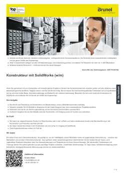 Konstrukteur mit SolidWorks Job in Hamburg