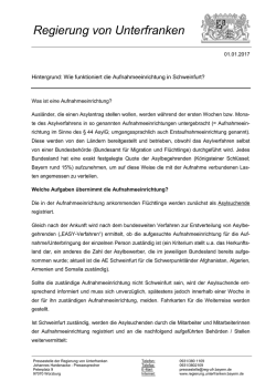 Handout - Wie funktioniert die Aufnahmeeinrichtung in