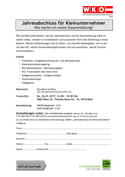 Jahresabschluss f&uuml;r Kleinunternehmer