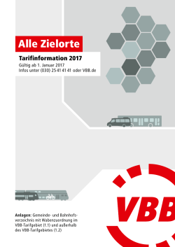 Alle Zielorte - S-Bahn Berlin GmbH