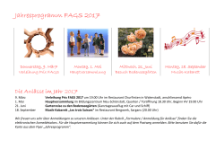 Jahresprogramm FAGS 2017