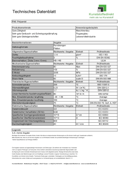 Datenblatt PA6 Polyamid - Kunststoffedirekt