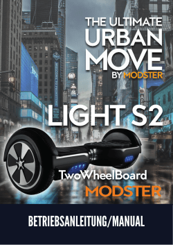 Bedienungsanleitung MODSTER HoverBoard Light S2