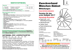 Abfallkalender Brunnthal - Zweckverband M&uuml;nchen