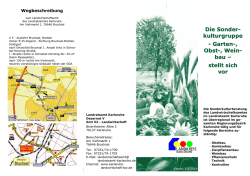 Die Sonderkulturberatung am Landwirtschaftsamt stellt sich vor