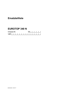 Ersatzteilliste EUROTOP 340 N