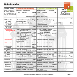 Gottesdienstplan