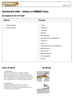 Tapetenbordüren kleben - Anleitung von HORNBACH Schweiz