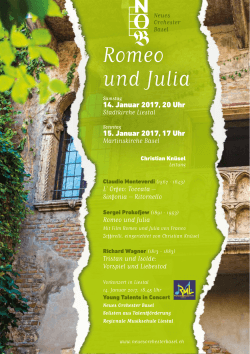 Romeo und Julia - Regionale Musikschule Liestal