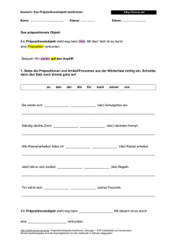 Pr&auml;positionalobjekte bestimmen - Arbeitsblatt PDF