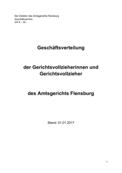 Gesch&auml;ftsverteilung der Gerichtsvollzieherinnen und