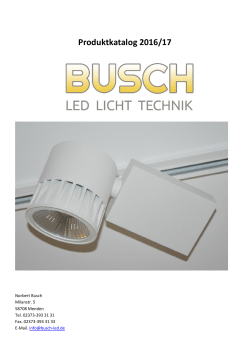 Produktkatalog - BUSCH LED, Iserlohn