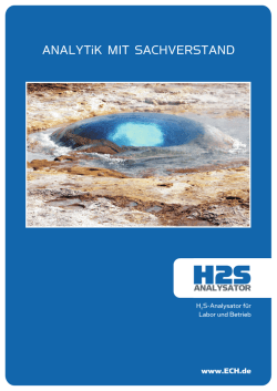 H2S-Analysator - ECH Elektrochemie Halle GmbH