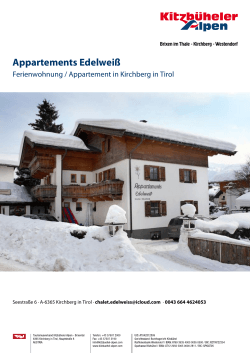 Appartements Edelweiß in Kirchberg in Tirol