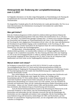 Hintergr&uuml;nde der &Auml;nderung der Lernplattformnutzung zum 1.1.2017