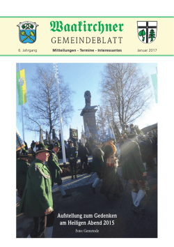 Januar- Ausgabe - Gemeinde Waakirchen