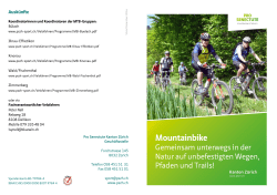 Mountainbike-Touren - Bewegung+Sport::Pro Senectute Kanton