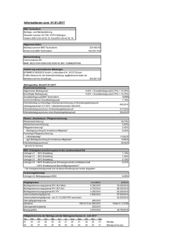 Informationen zum 01.01.2017