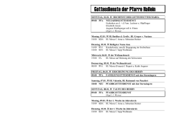 Gottesdienstordnung 01.01.2017