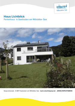 Haus Lichtblick in Seeboden am Millstätter See