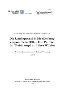 Die Landtagswahl in Mecklenburg