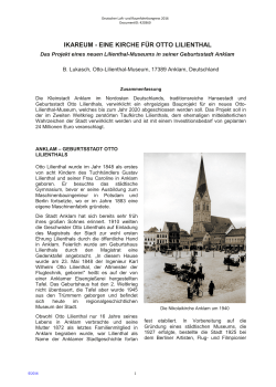Ikareum - eine Kirche für Otto Lilienthal