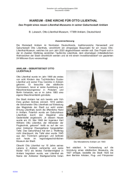 Ikareum - eine Kirche f&uuml;r Otto Lilienthal