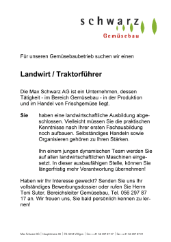 Landwirt / Traktorführer