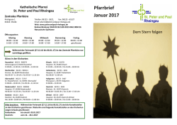 Pfarrbrief Januar 2017-final.pub - Pfarrei Peter und Paul