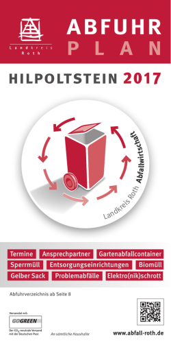 Abfuhrplan Hilpoltstein