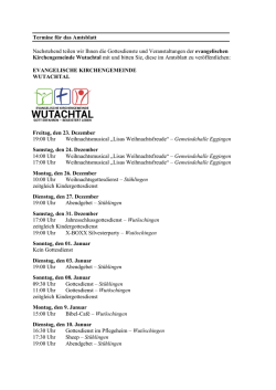 Gottesdienstordnung 51. KW