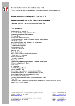 Mitgliederliste des Trägervereins  - Basel