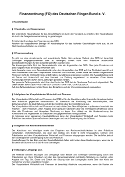 Finanzordnung (FO) des Deutschen Ringer-Bund e. V.