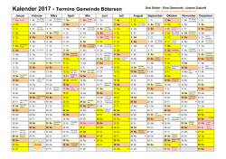 Kalender 2017 - Termine Gemeinde Bötersen