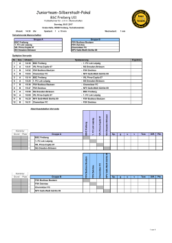 Spielplan U11 - BSC Freiberg