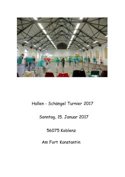 Hallen - Schängel Turnier 2017 Sonntag, 15. Januar