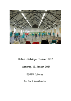 Hallen - Sch&auml;ngel Turnier 2017 Sonntag, 15. Januar