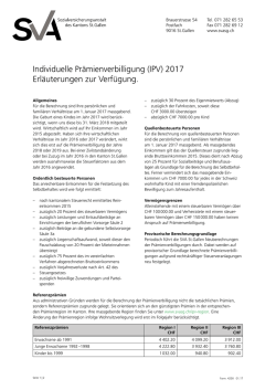 Individuelle Pr&auml;mienverbilligung (IPV)
