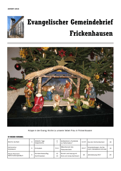 Frickenhausen Evangelischer Gemeindebrief